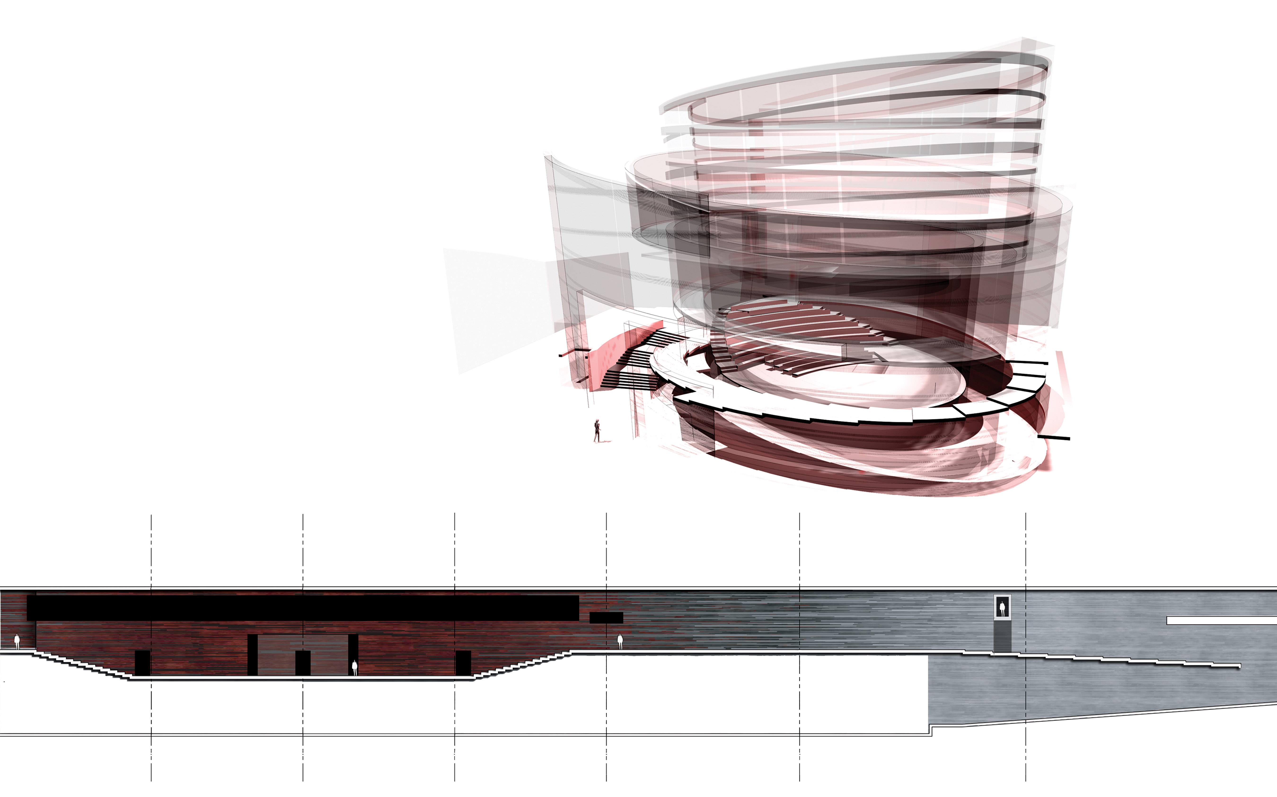 Diagram of the Cradle theatre at the Arena Stage Theater in Washington DC