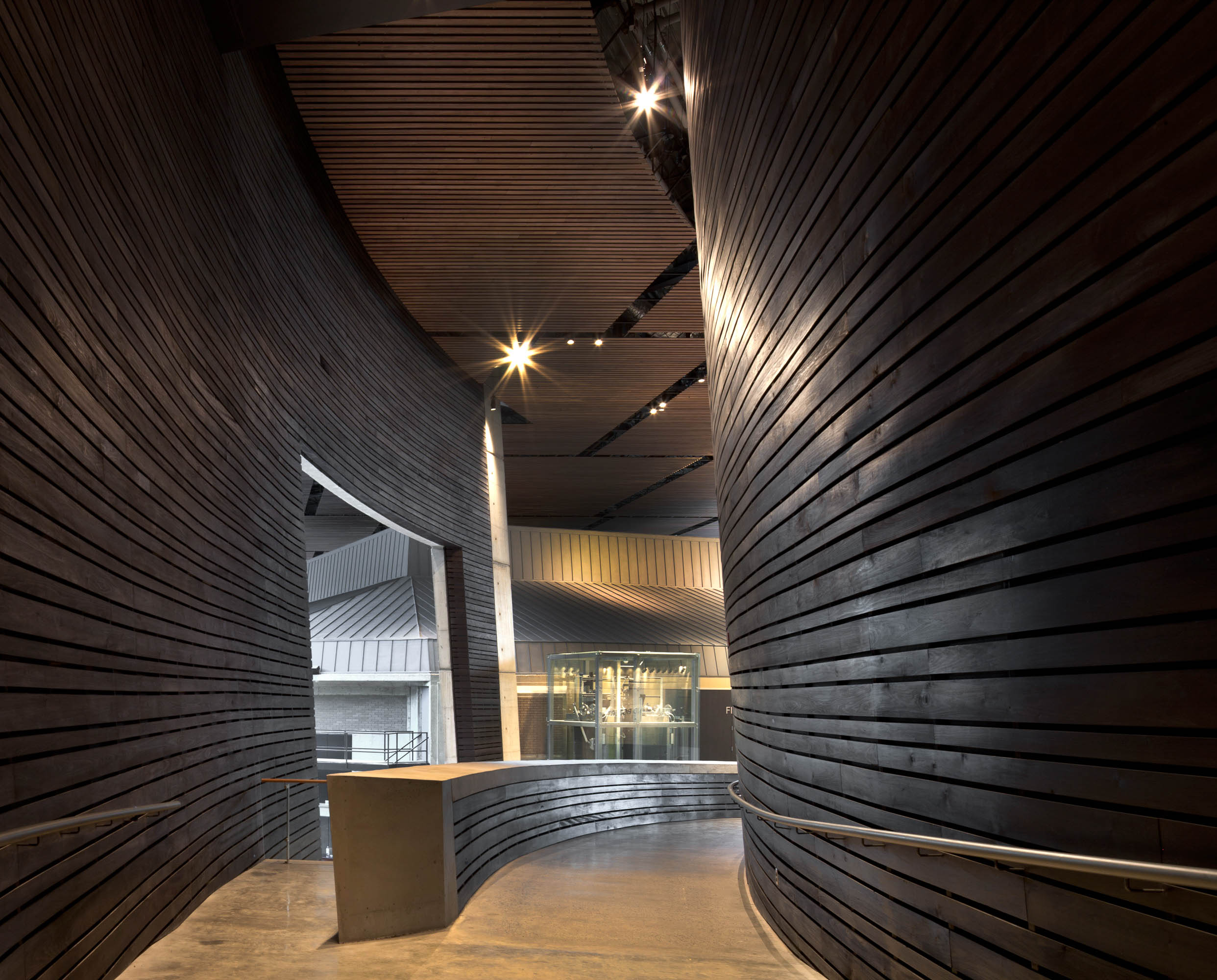 Entrance ramp to Kogod Cradle theatre at Arena Stage in Washington, DC by Revery Architecture