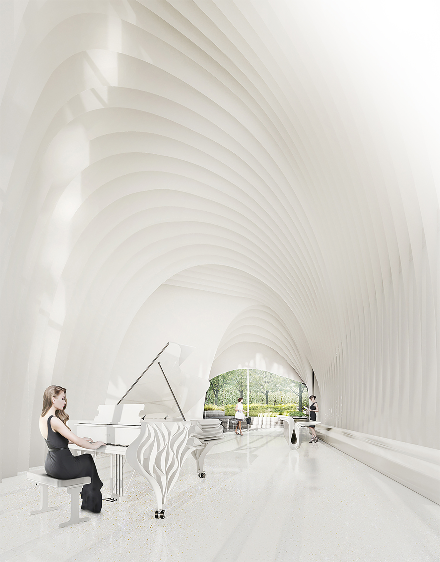 Interior view of entrance lobby