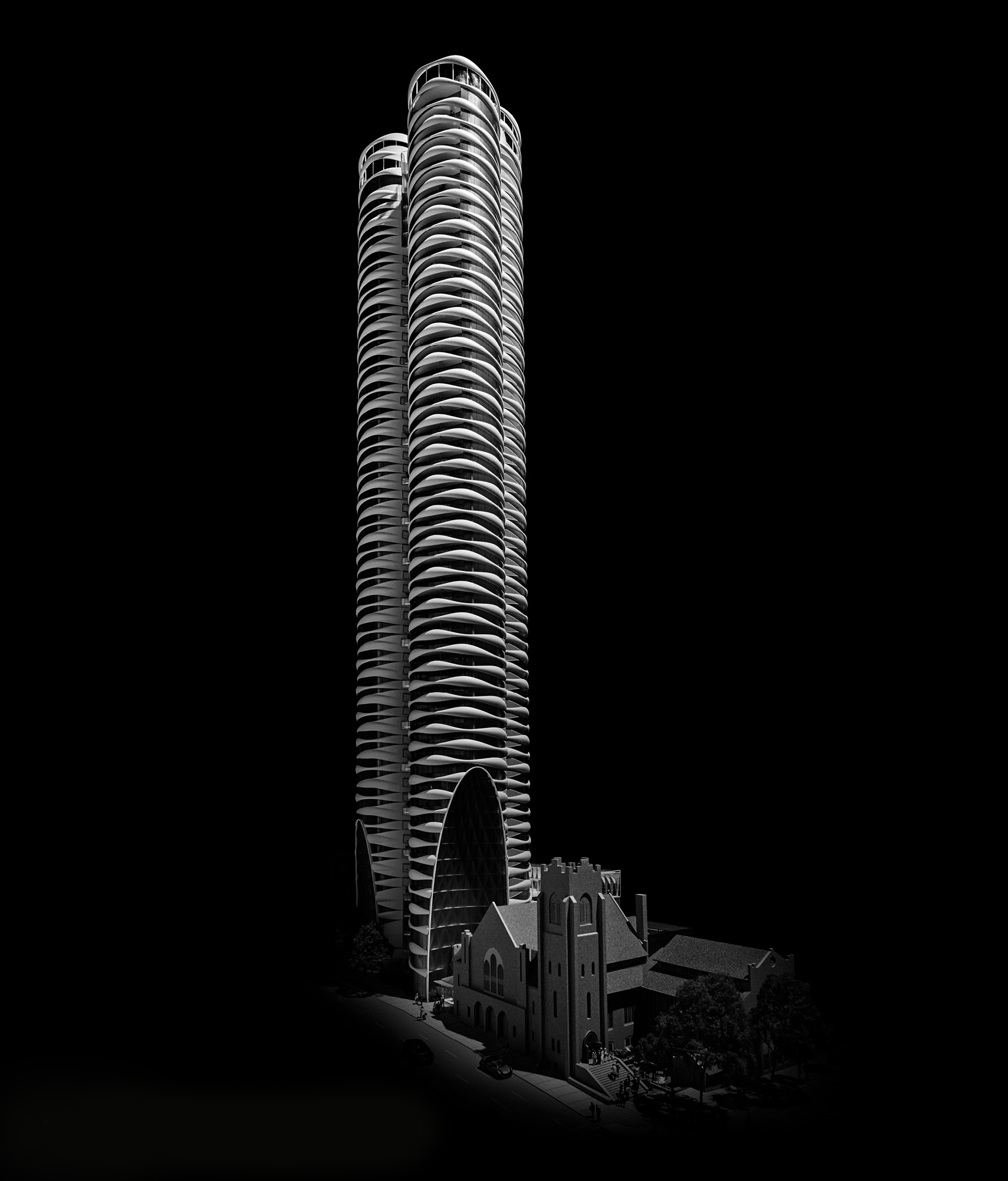 Scale model of building