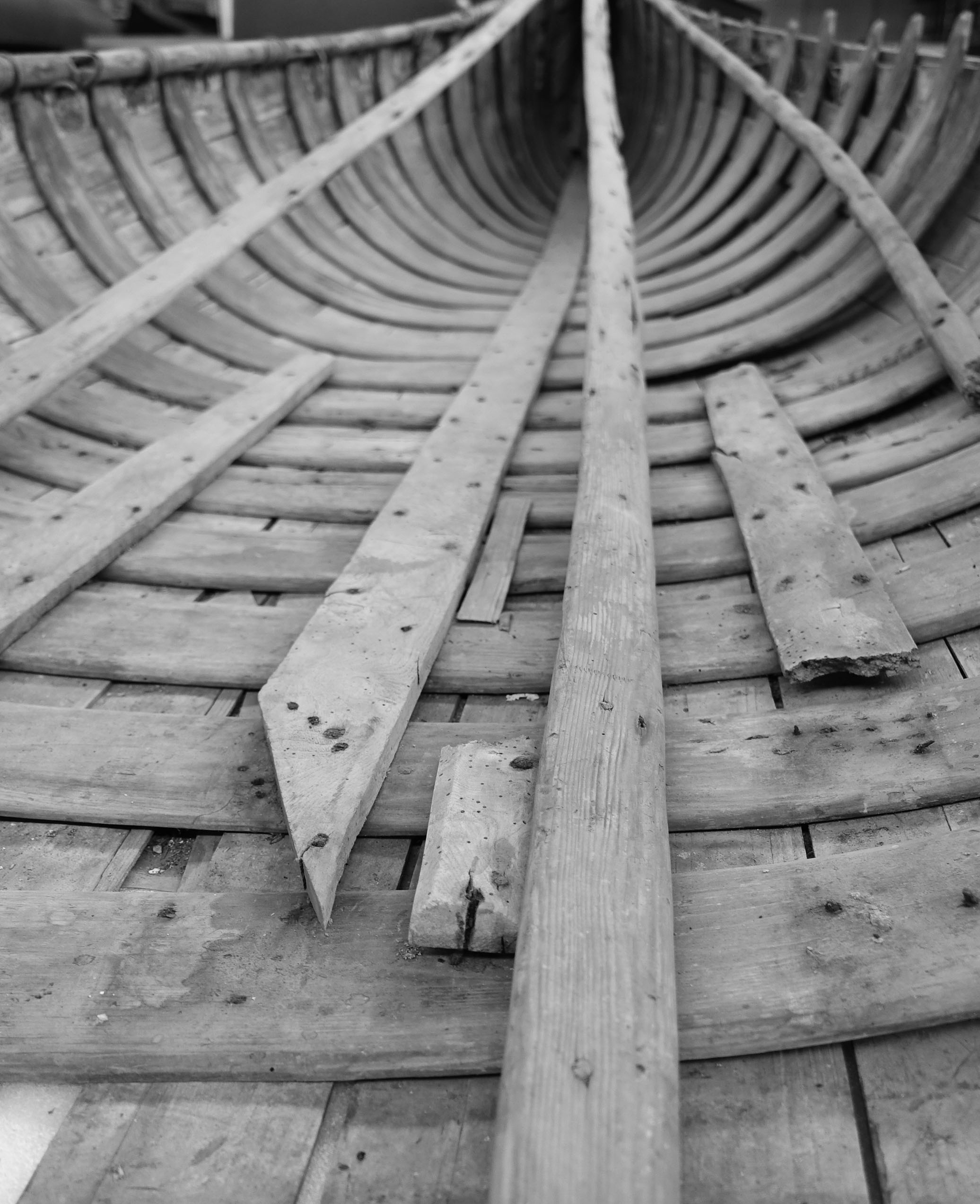 Canoe storage in building