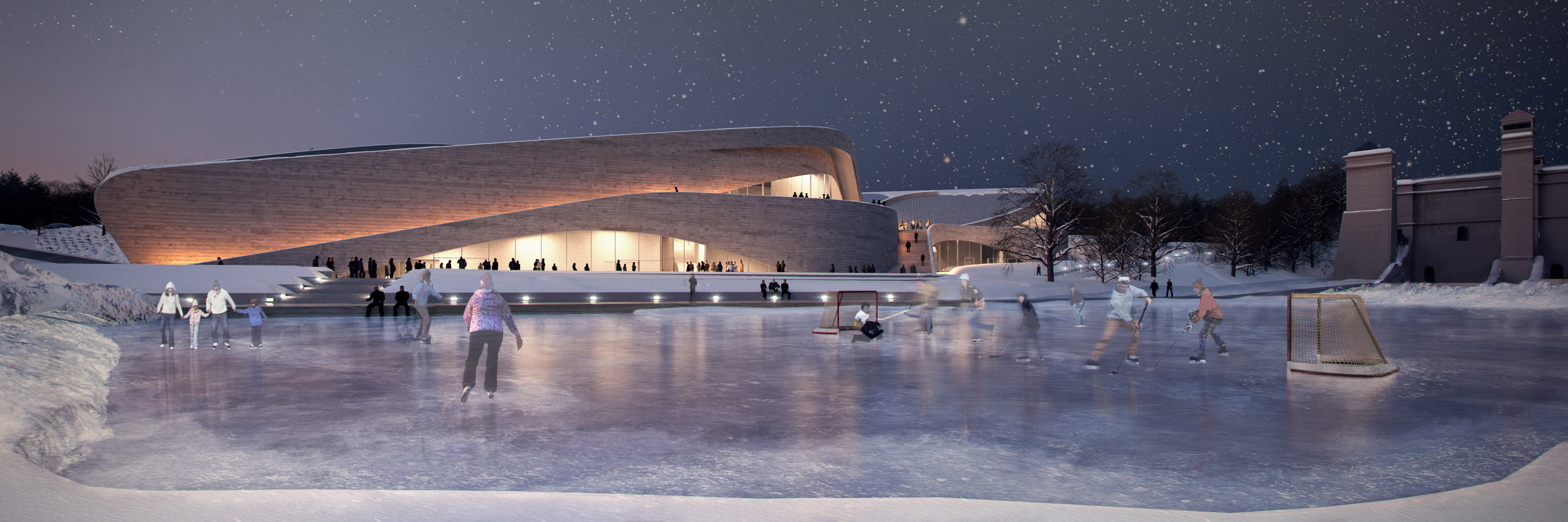 Exterior view of Canadian Canoe Museum in Peterborough, ON by Revery Architecture