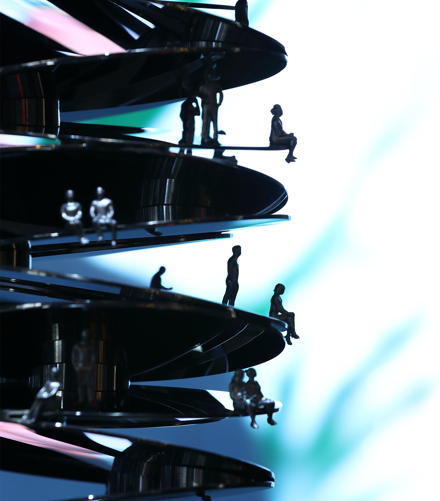 Close-up of Dreamers Sculpture by Revery Architecture