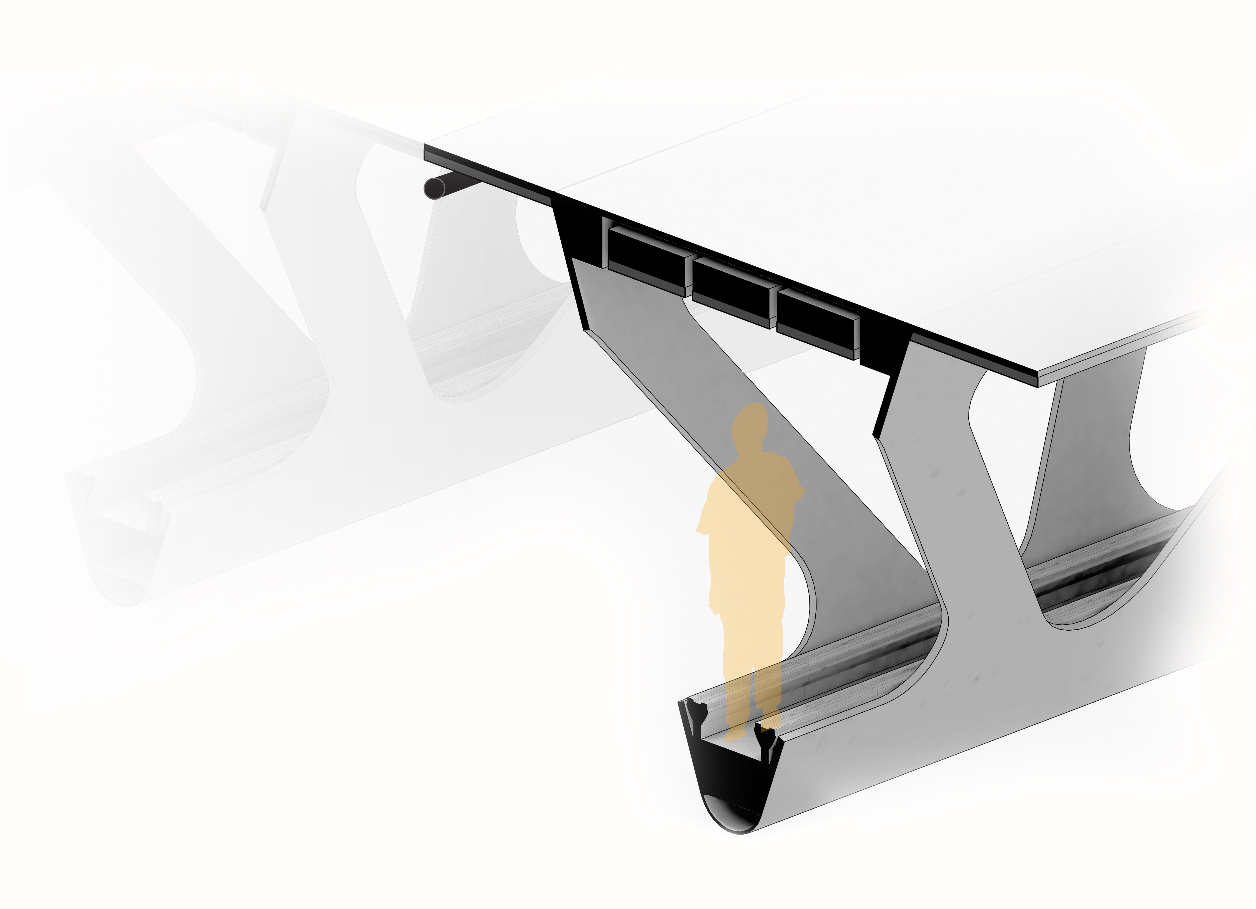 Wood truss 3D diagram