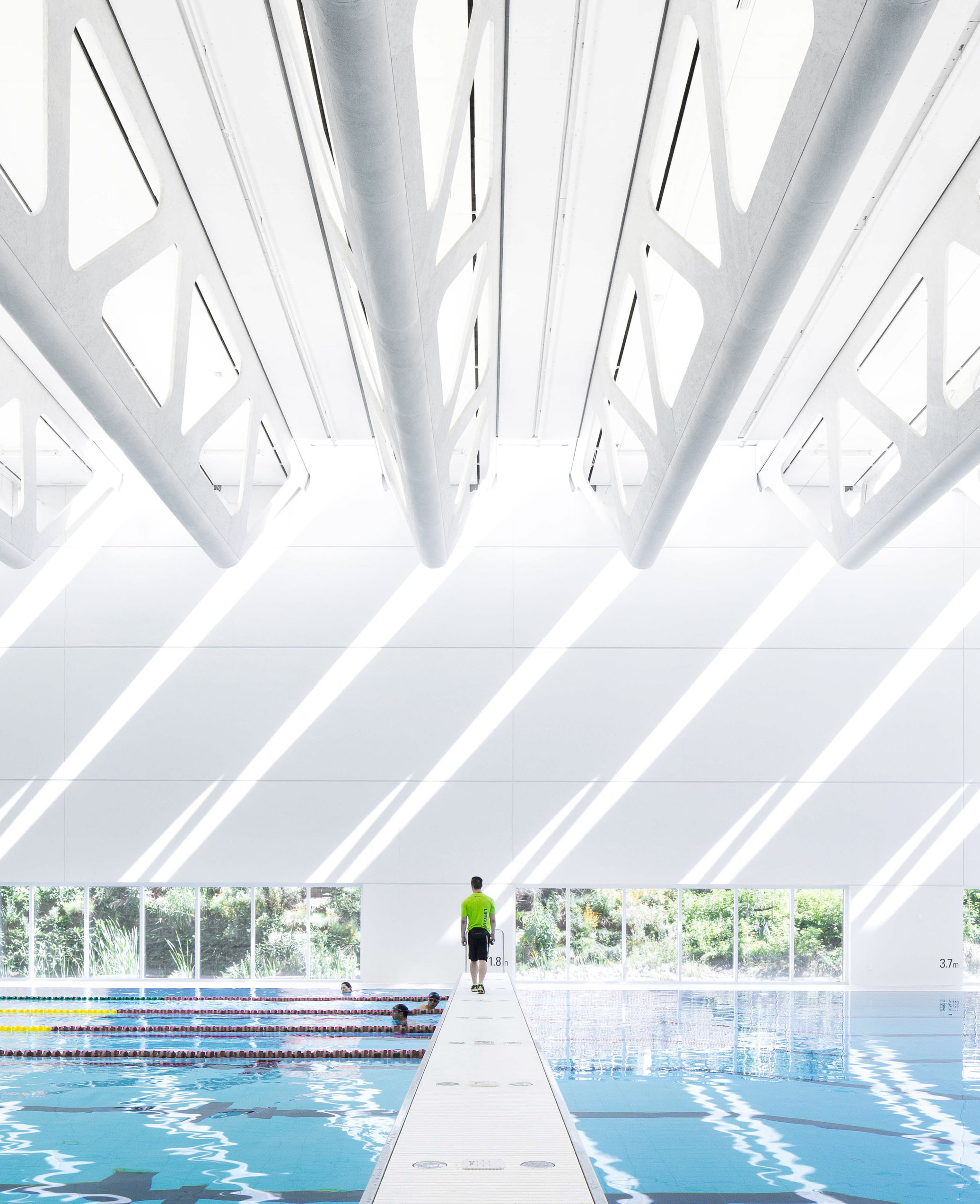 Movable pool divider at the Guildford Aquatic Centre