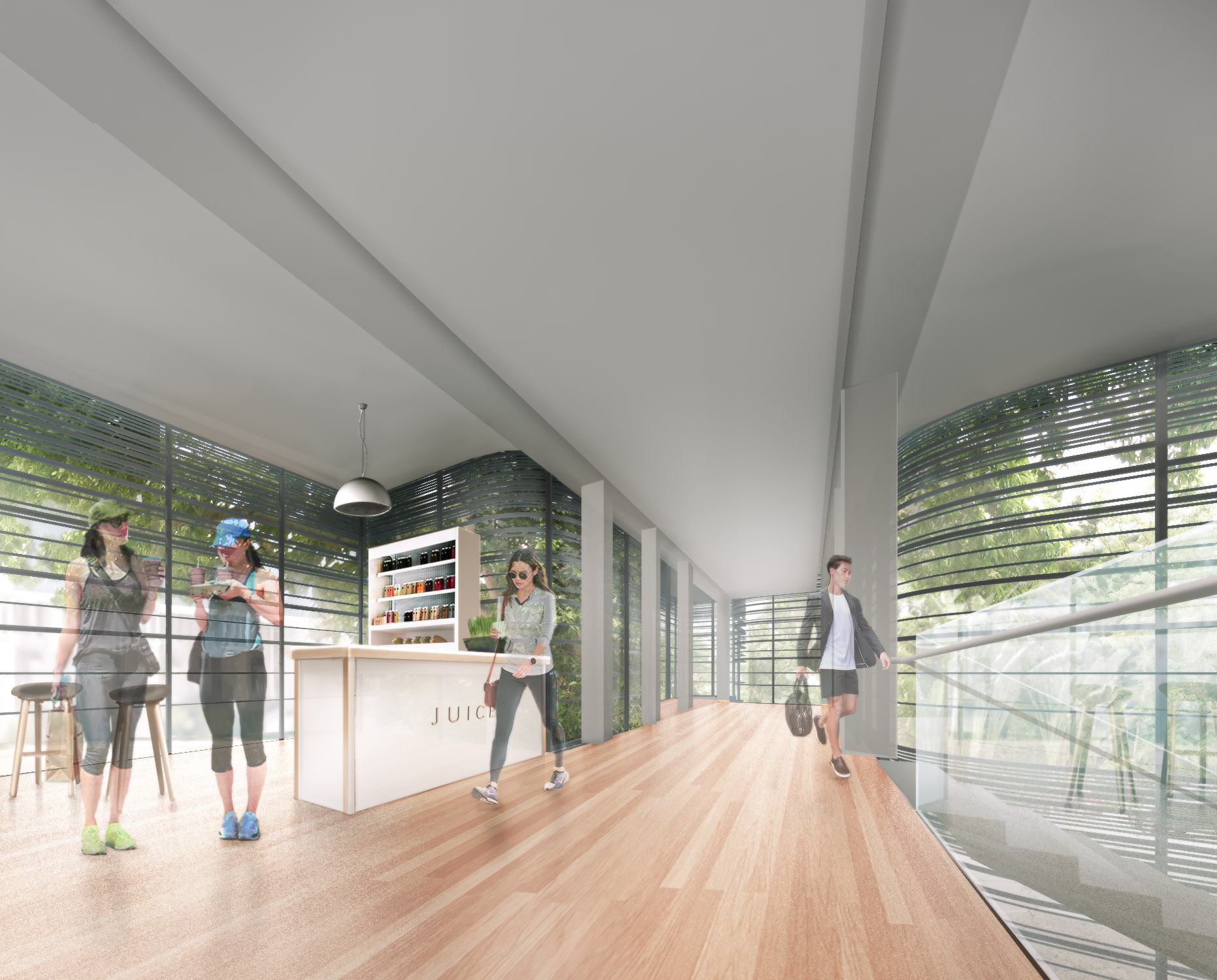 Interior view of mezzanine