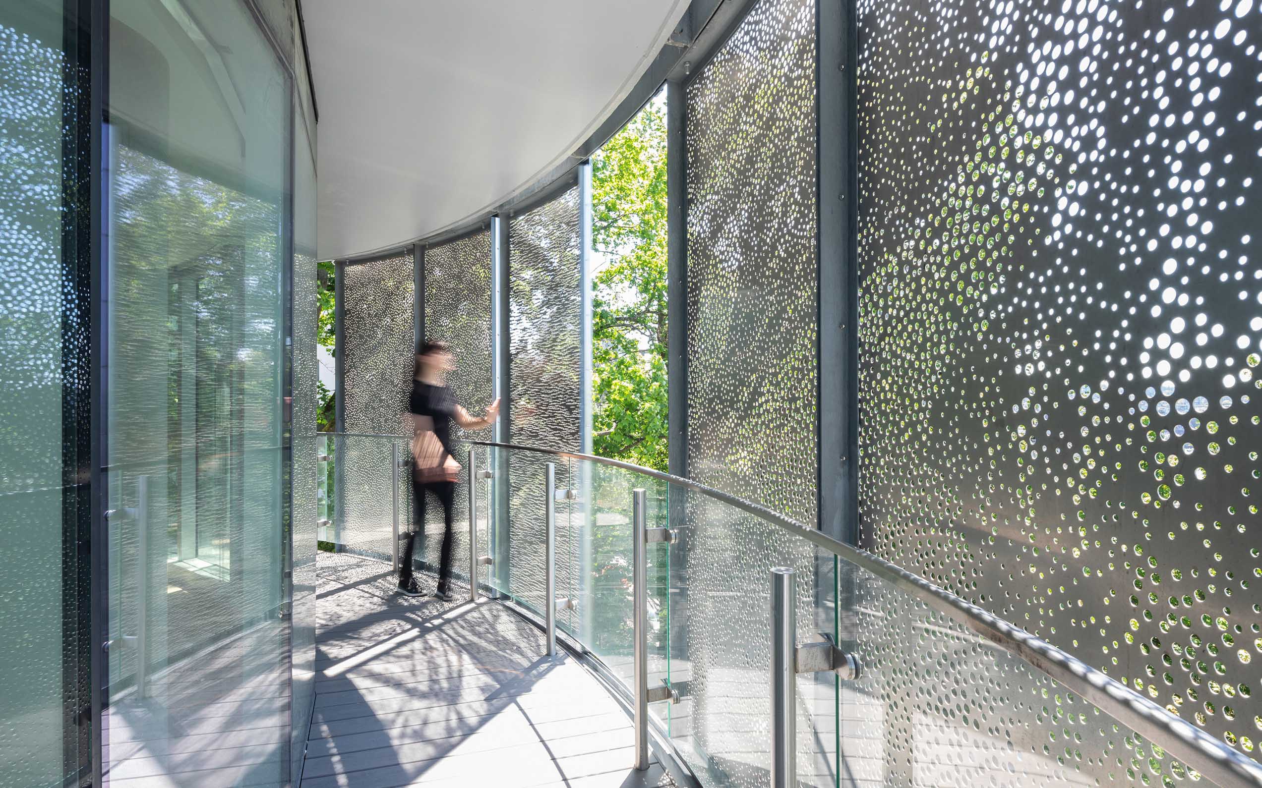 Exterior hallway at 1245 Harwood in Vancouver, BC by Revery Architecture
