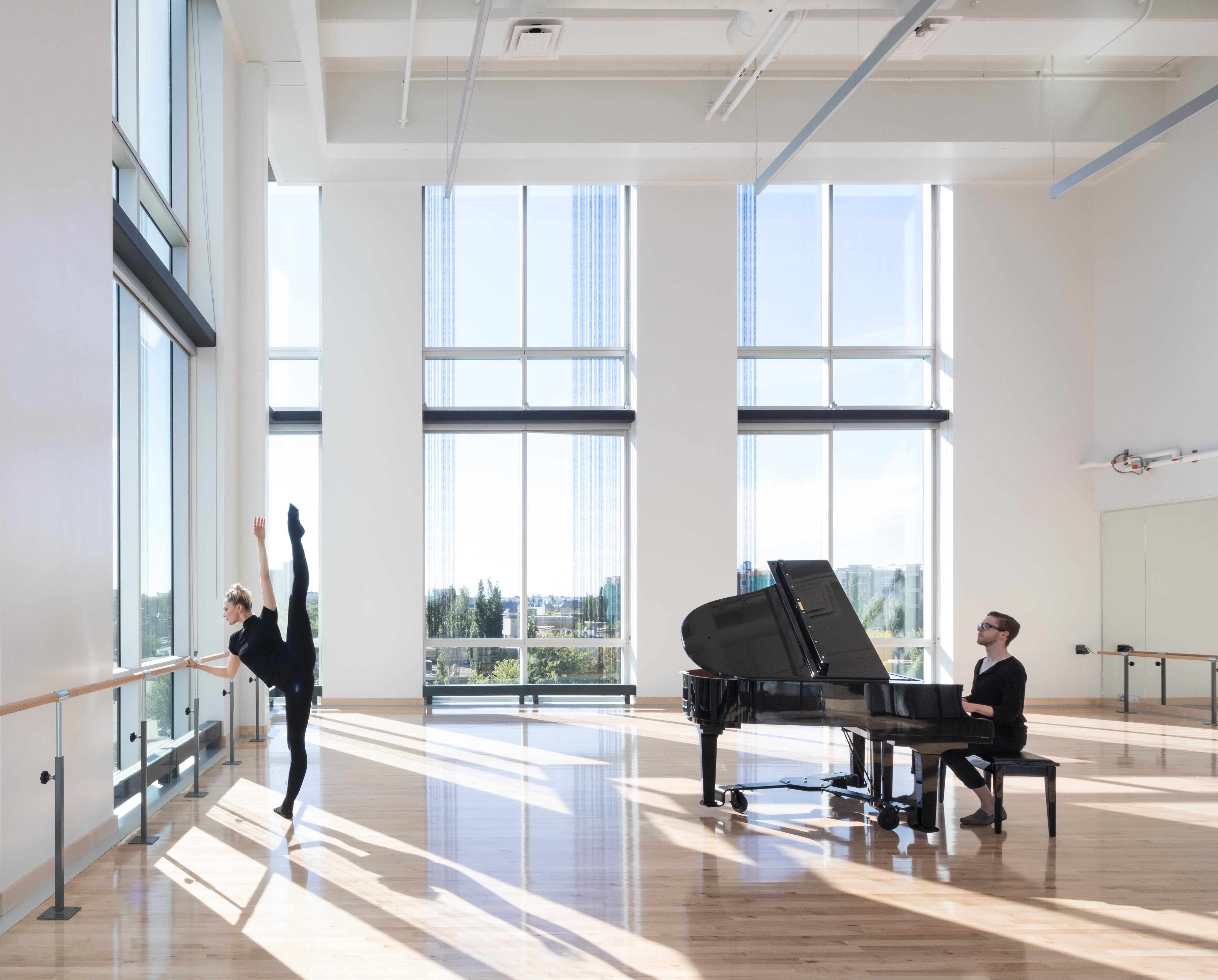 Dance studio at MacEwan University