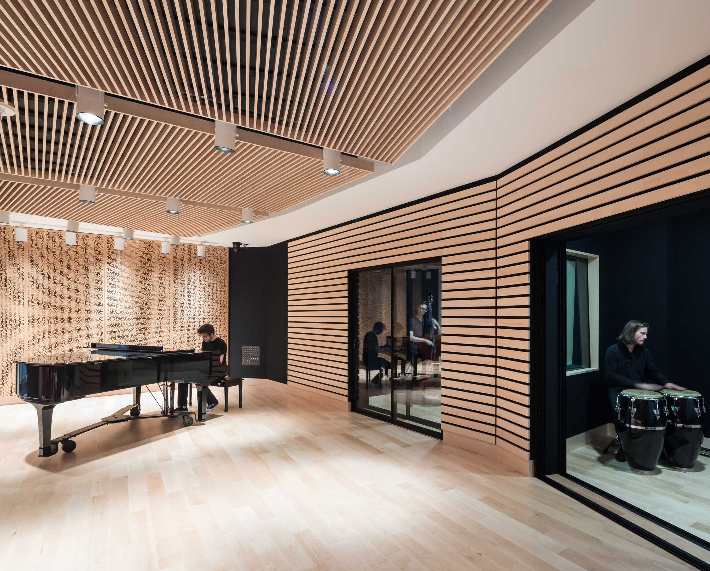 Piano in a Musical studio and practice hall