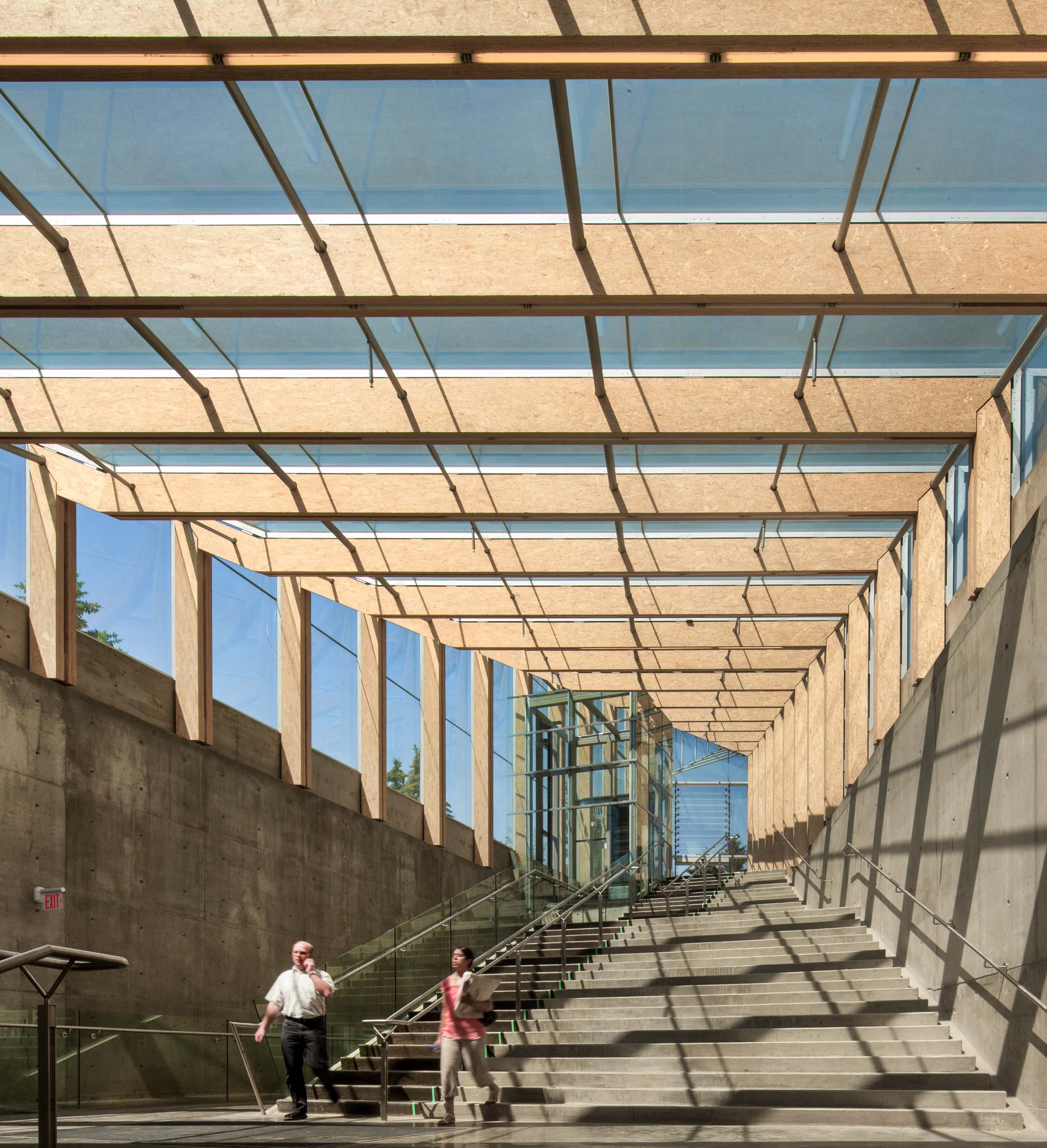 Entrance to SAIT Polytechnic Parkade in Calgary, AB by Revery Architecture