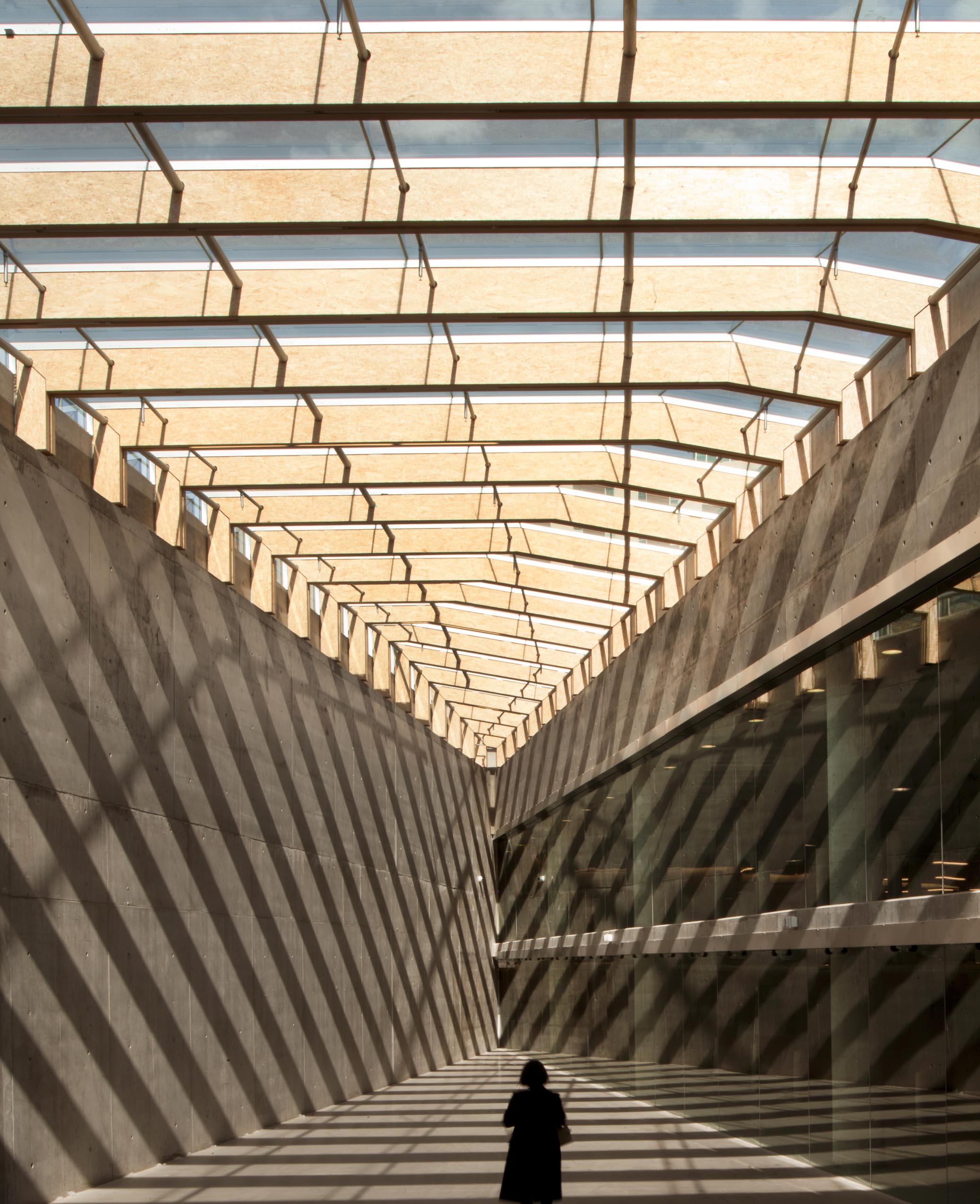 Entrance to SAIT Polytechnic Parkade in Calgary, AB by Revery Architecture