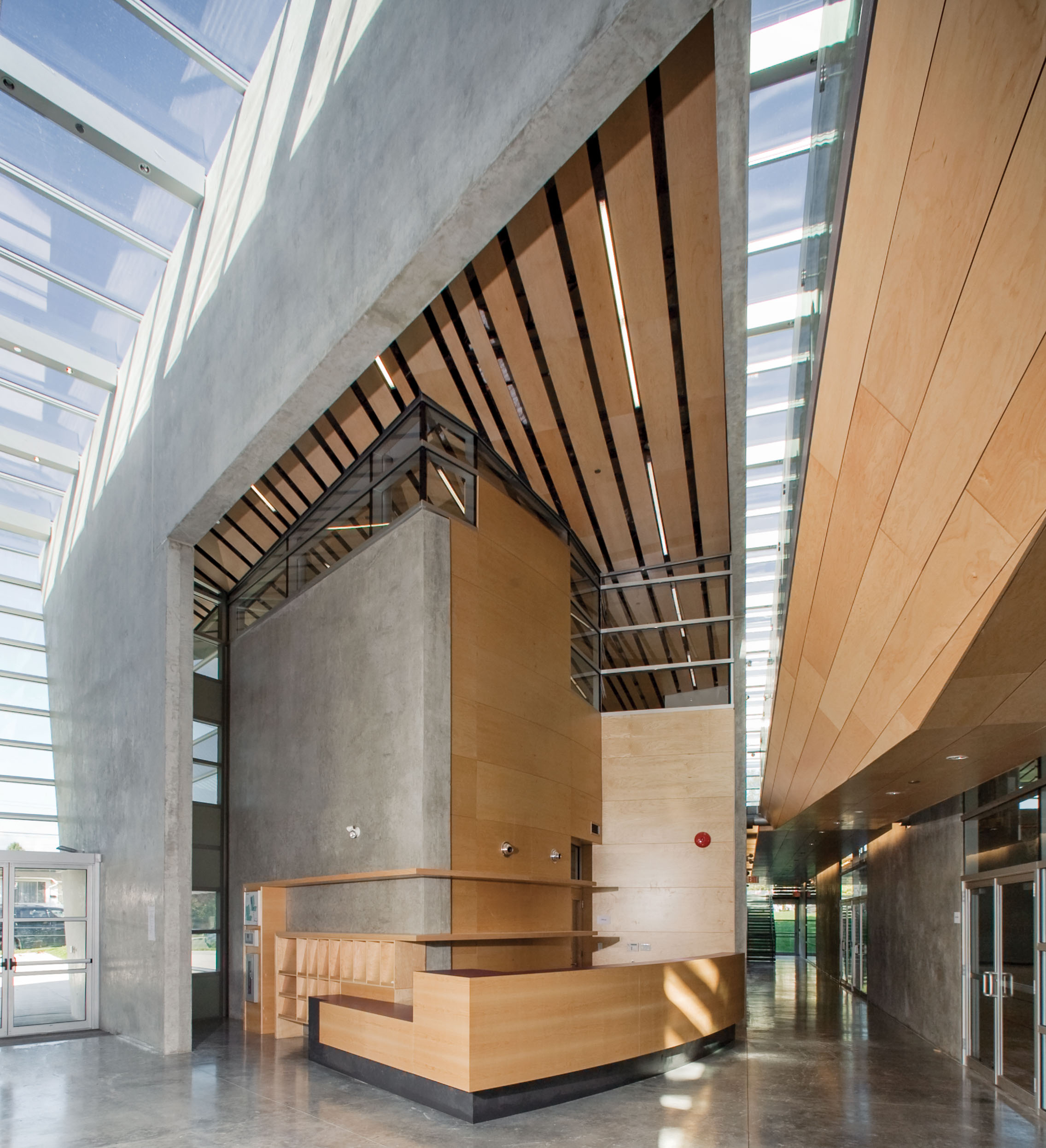 Interior view of the entrance atrium