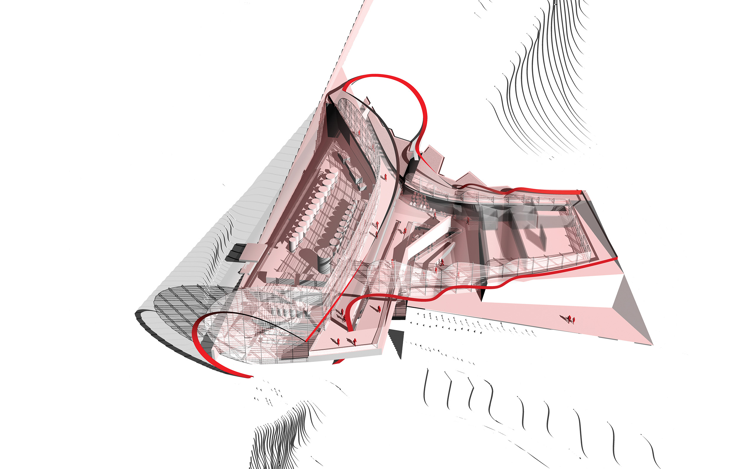 Axonometric drawing of the Tantalus Winer