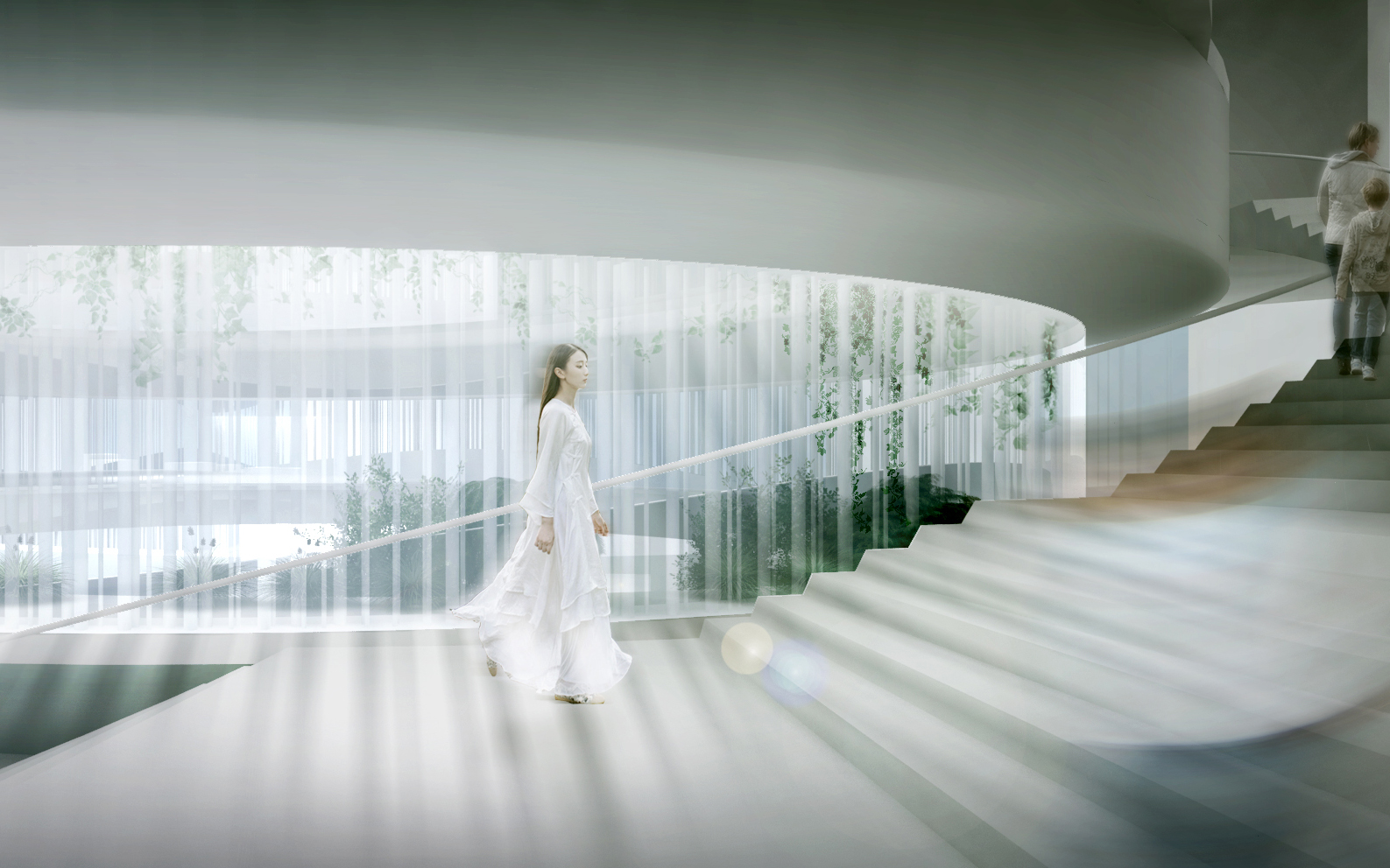 Stairs within the Tzu Chi Foundation by Revery Architecture