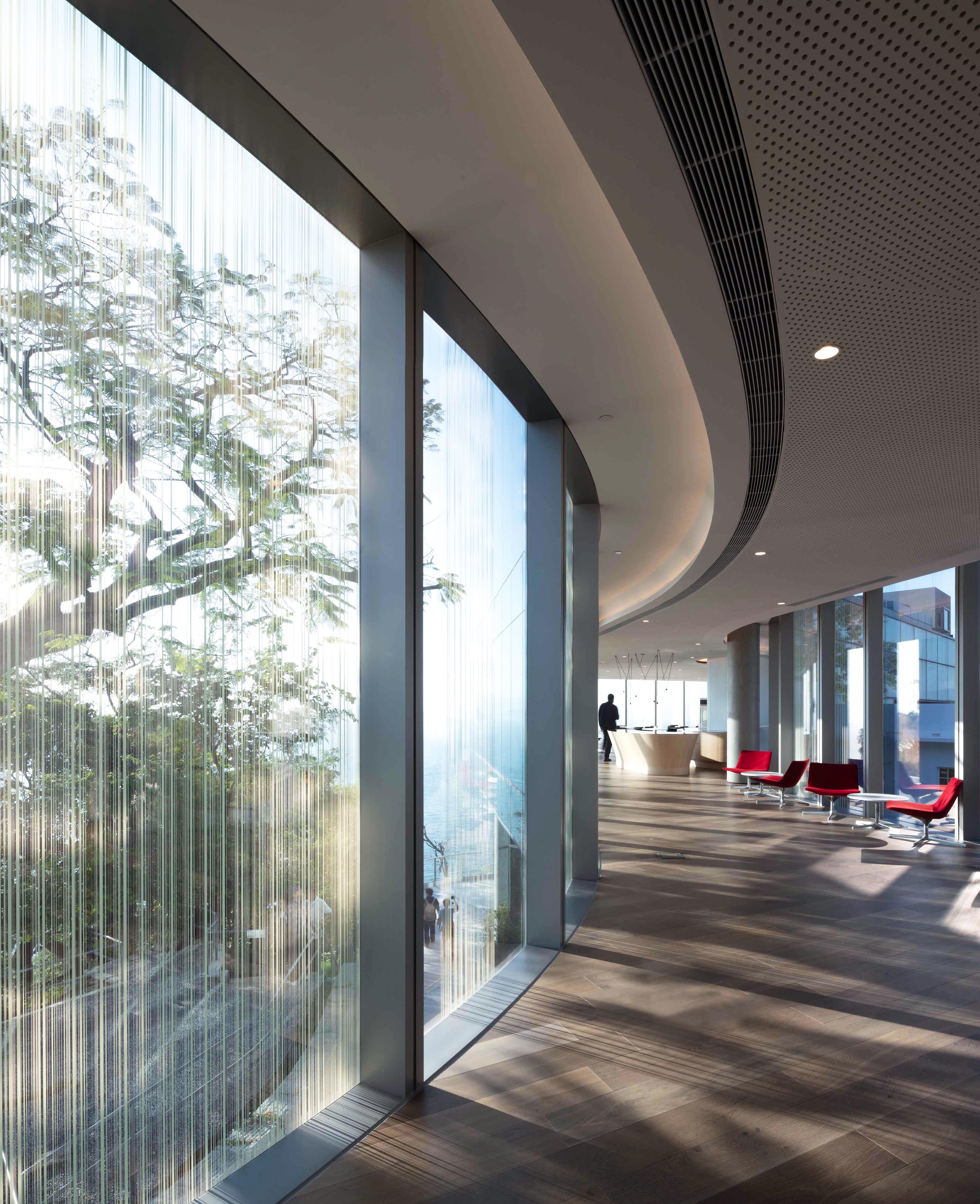 Interior corridor looking out into the central courtyard