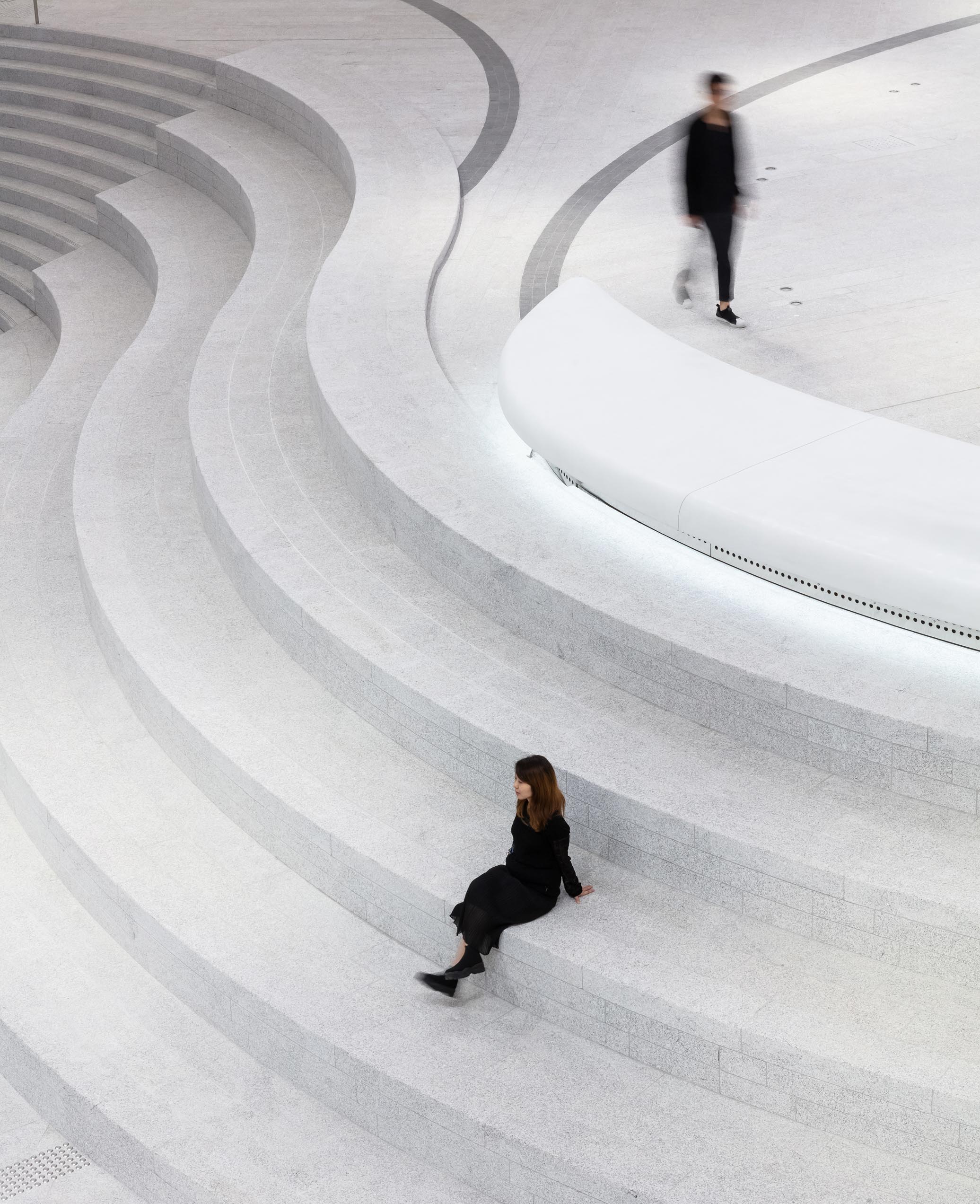 Stairs within the inner courtyard