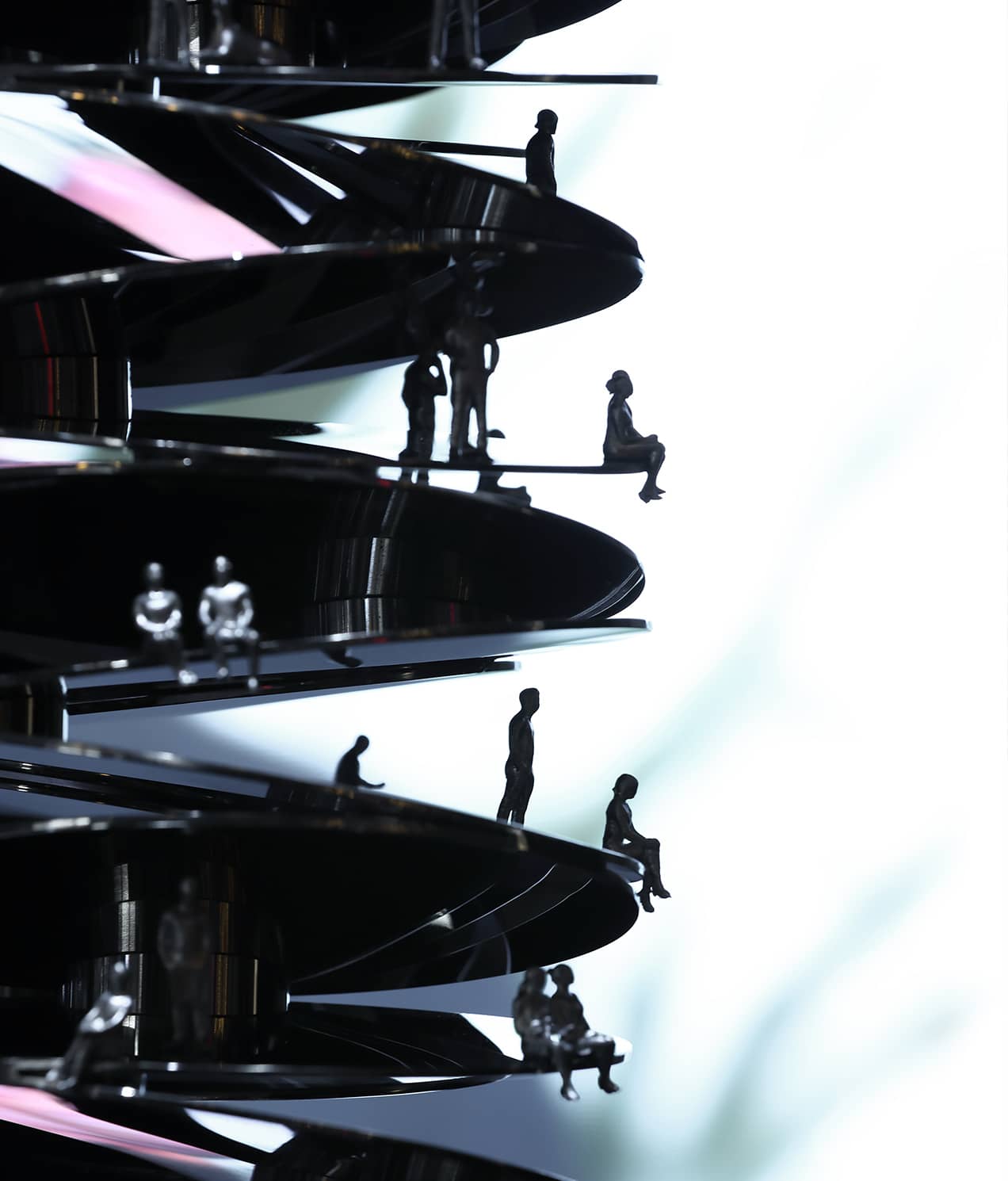 Close-up of Dreamers Sculpture