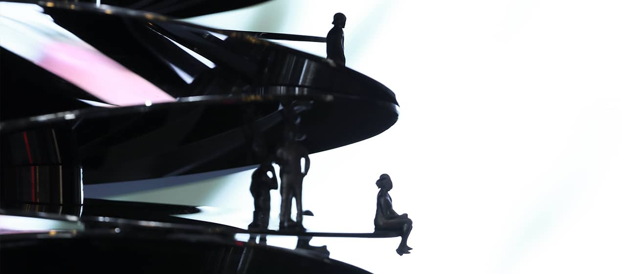 Close-up of Dreamers Sculpture