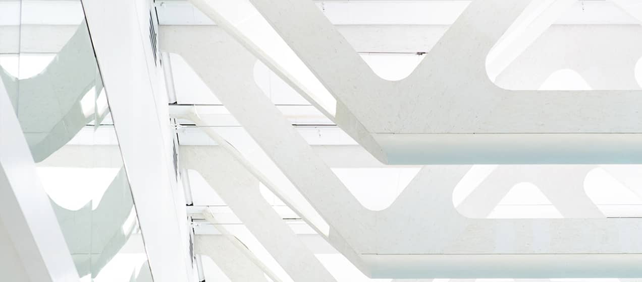 Roof trusses at Guildford Aquatic Centre in Surrey