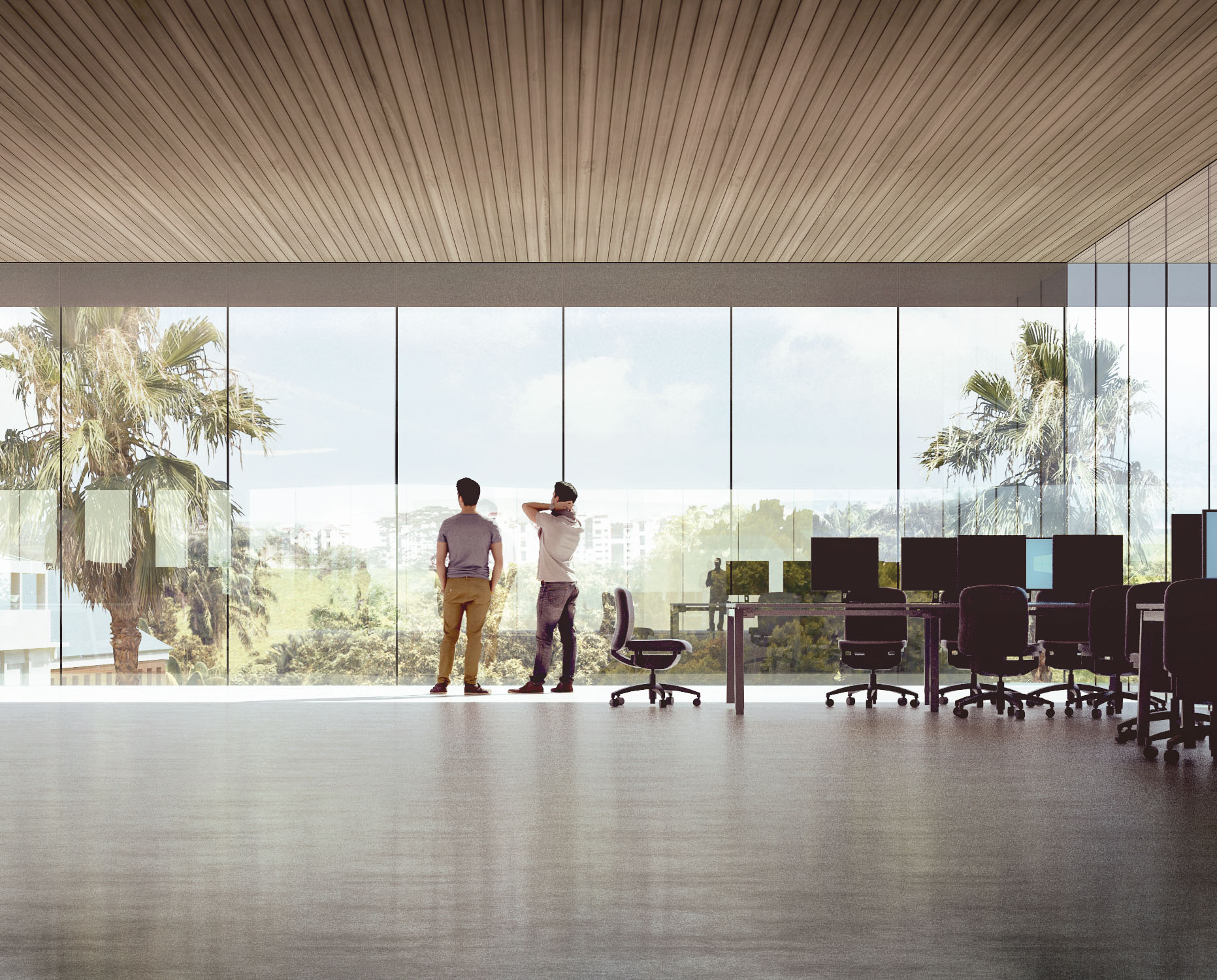 Interior render of the Nanyang Technological University South Building by Revery Architecture