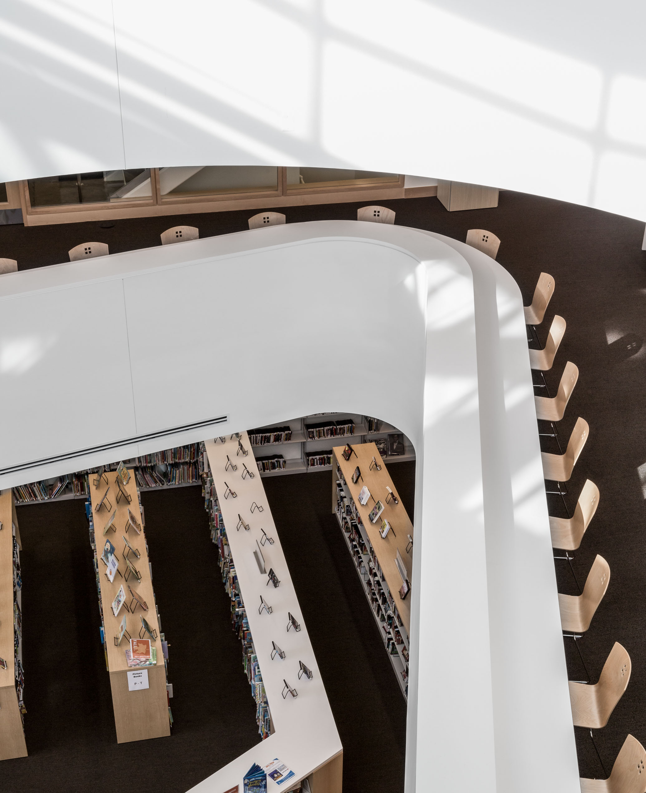 Interior of Woodridge Library by Revery Architecture