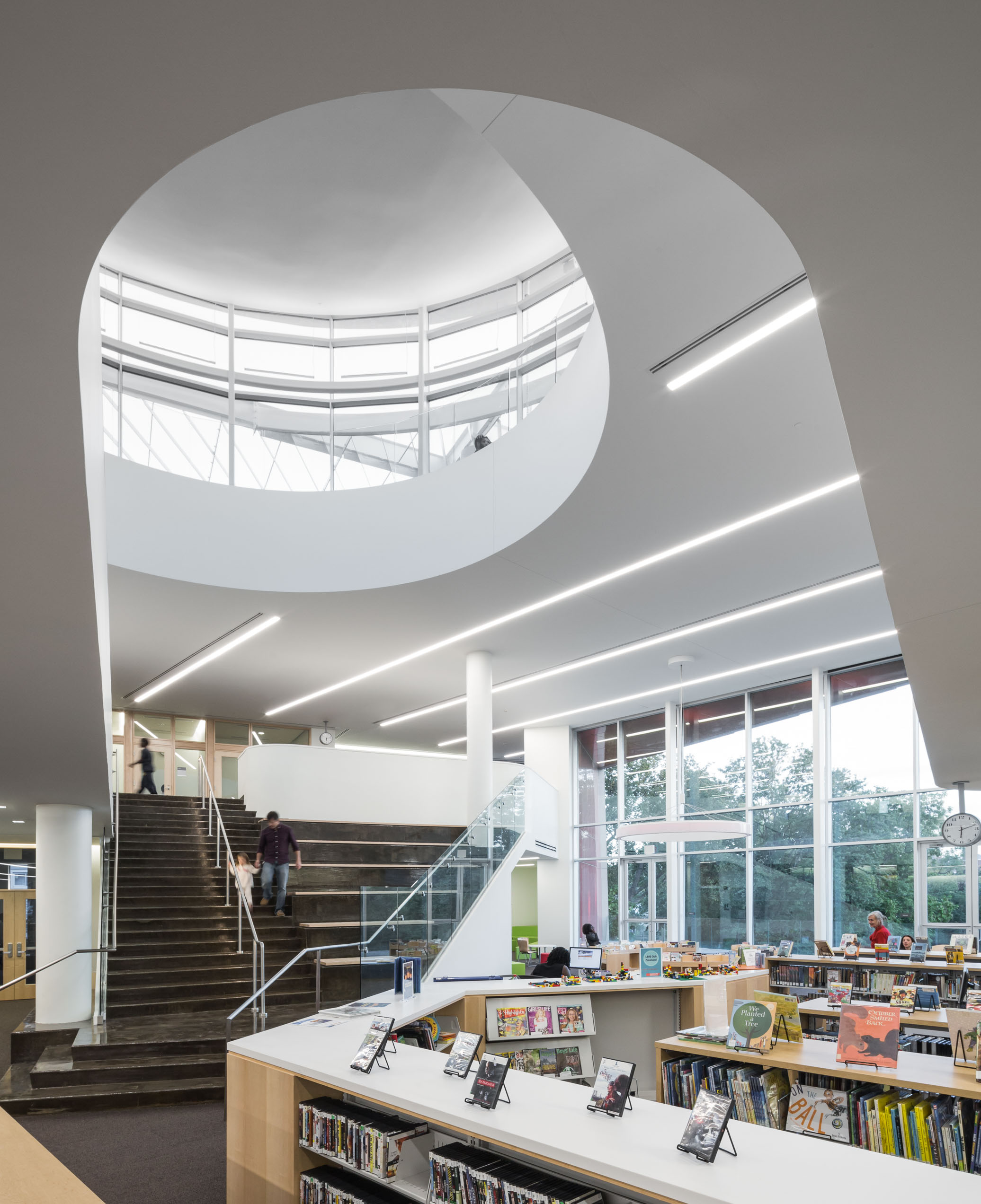 Interior of Woodridge Library by Revery Architecture