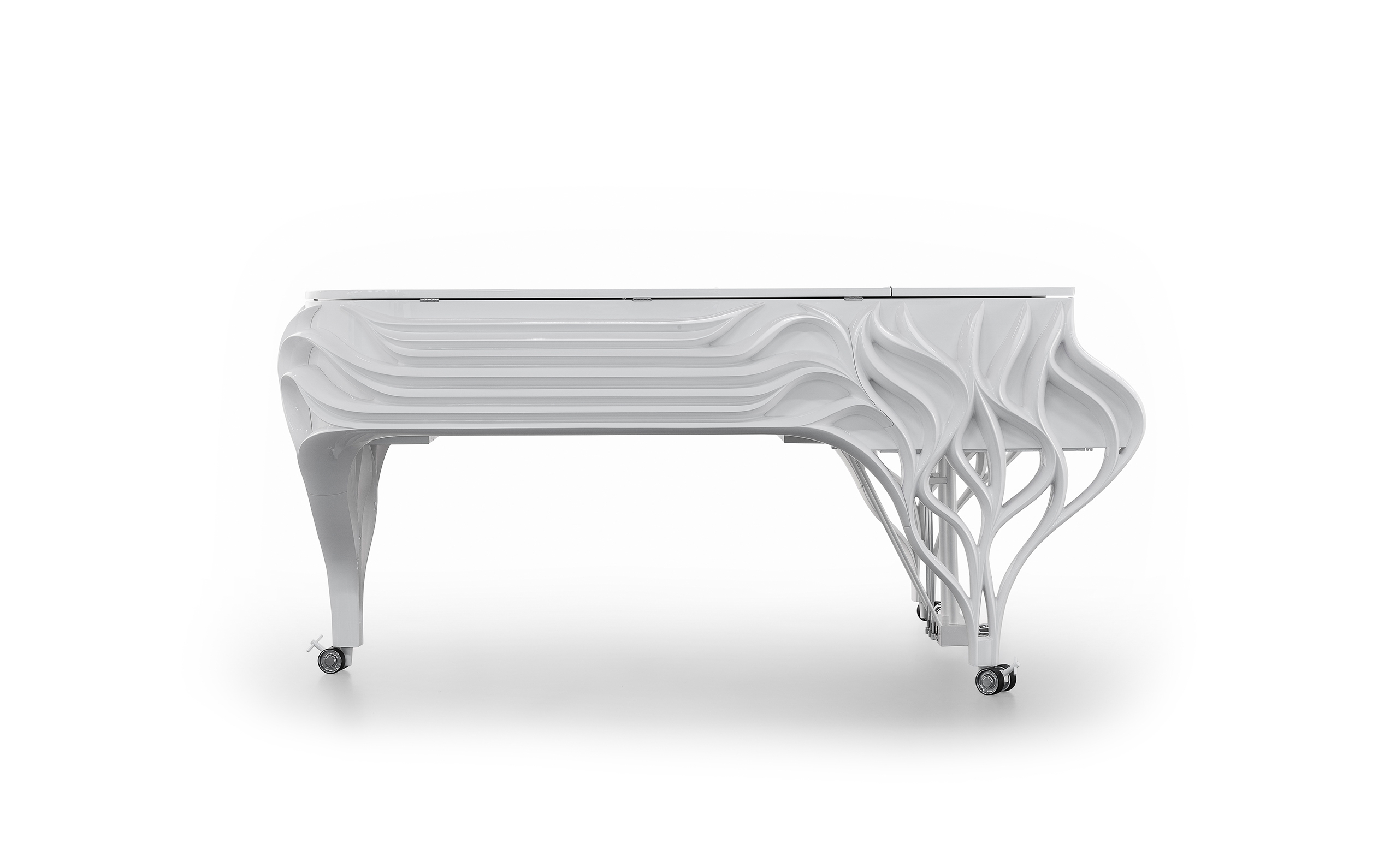 Side view of Butterfly Piano by Revery Architecture