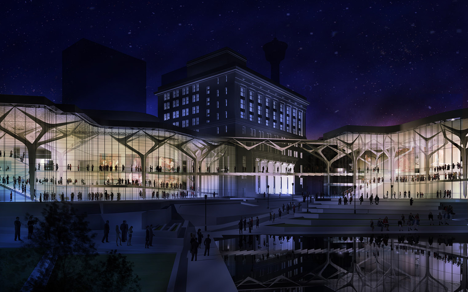 Exterior view of building