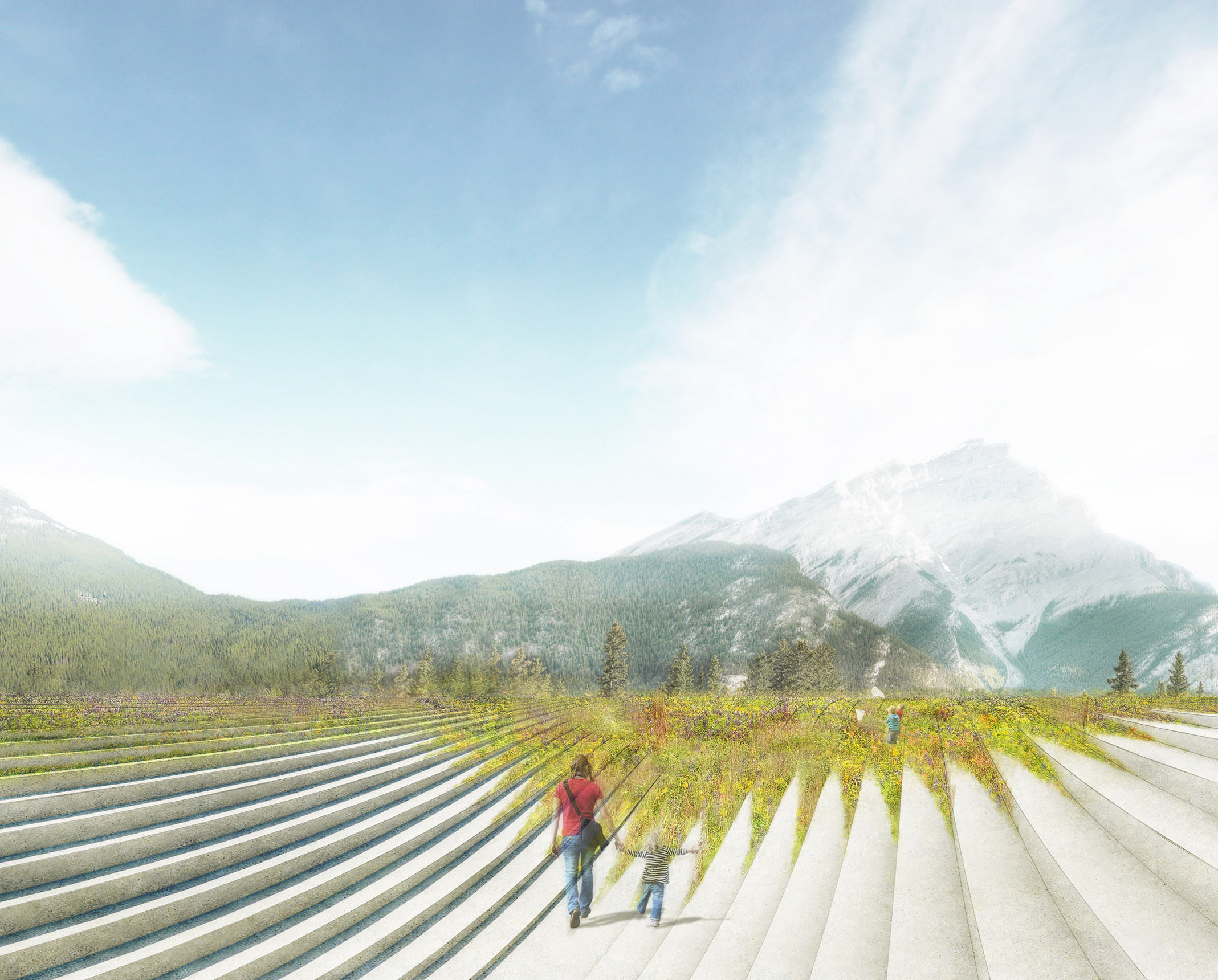 Exterior view of building roof