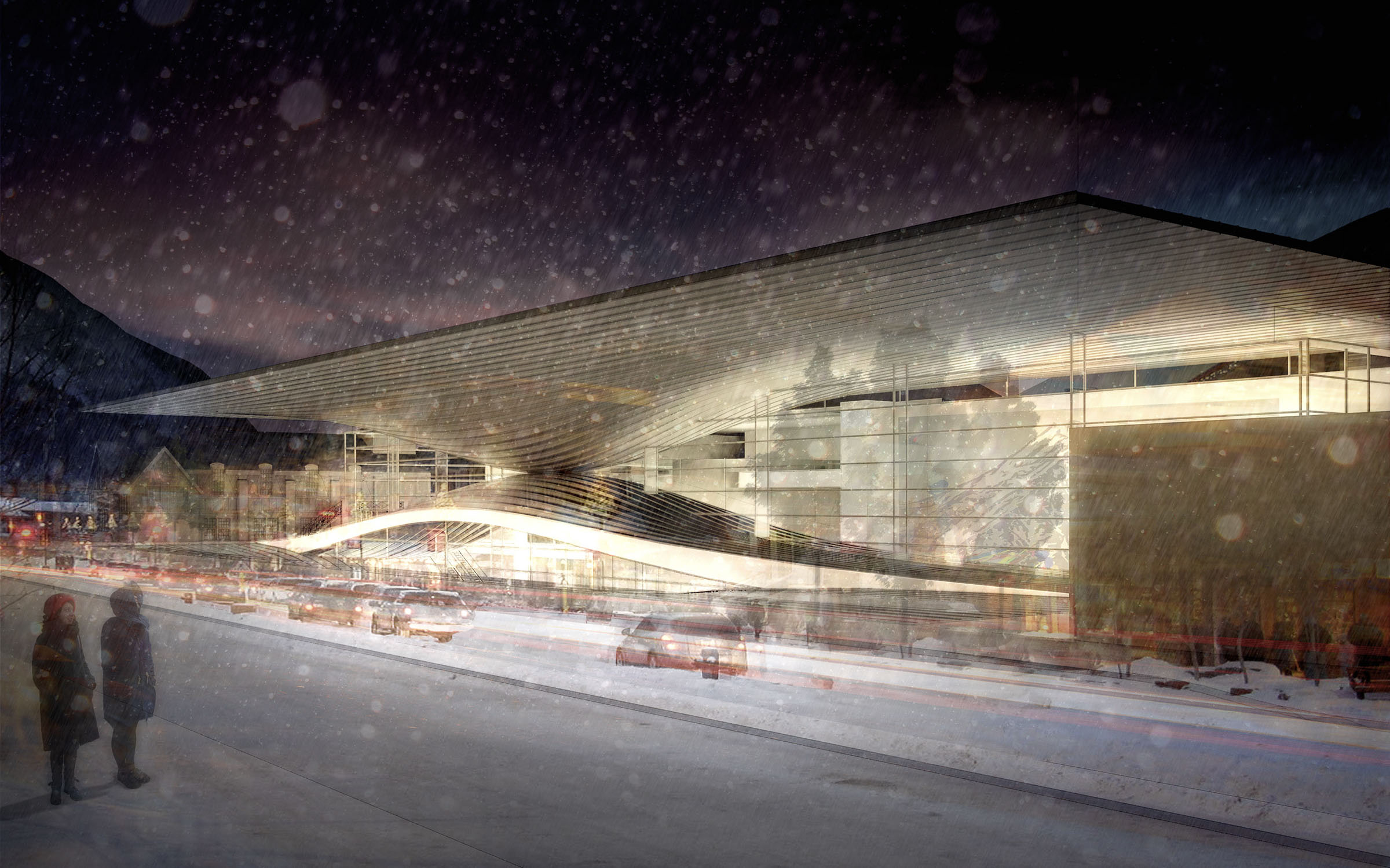 Exterior view of Banff Centre Campus Redevelopment in Banff, AB by Revery Architecture