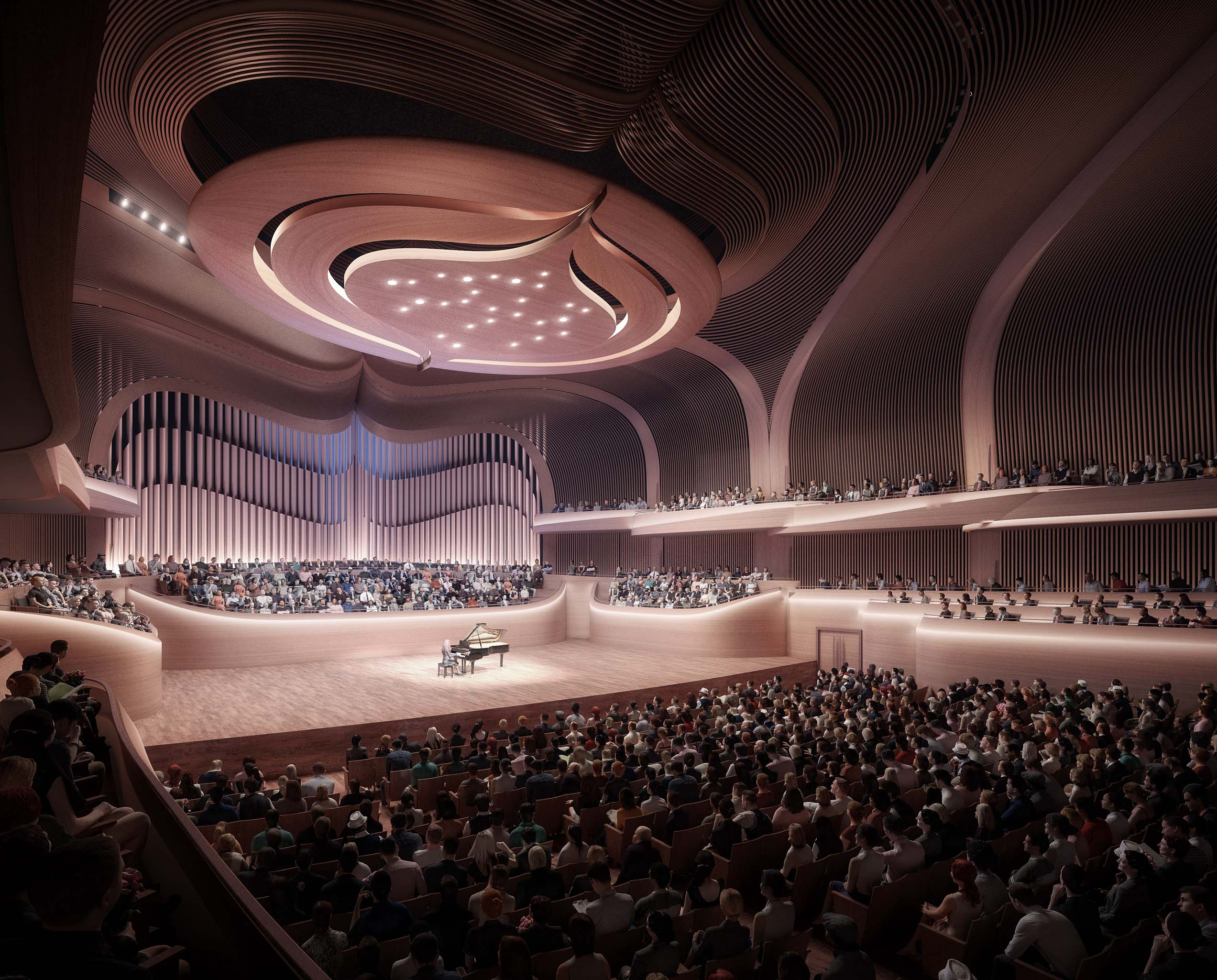 Interior view of concert hall