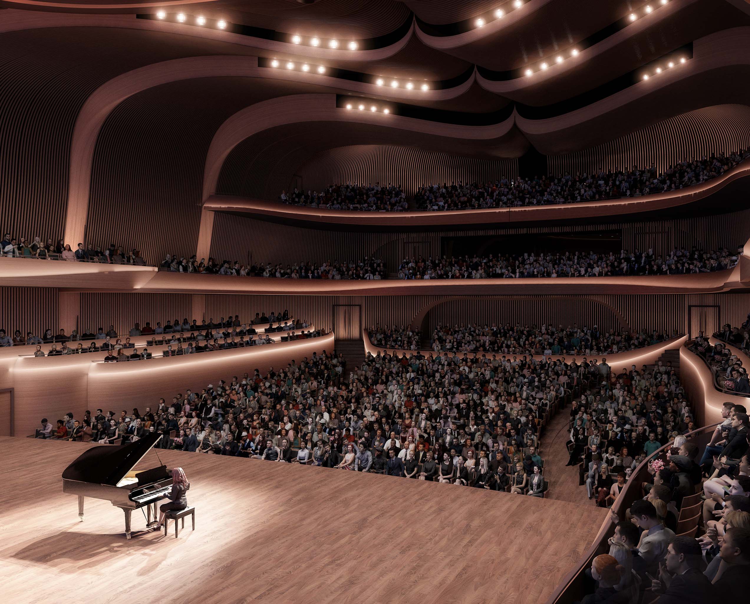 Interior view of concert hall
