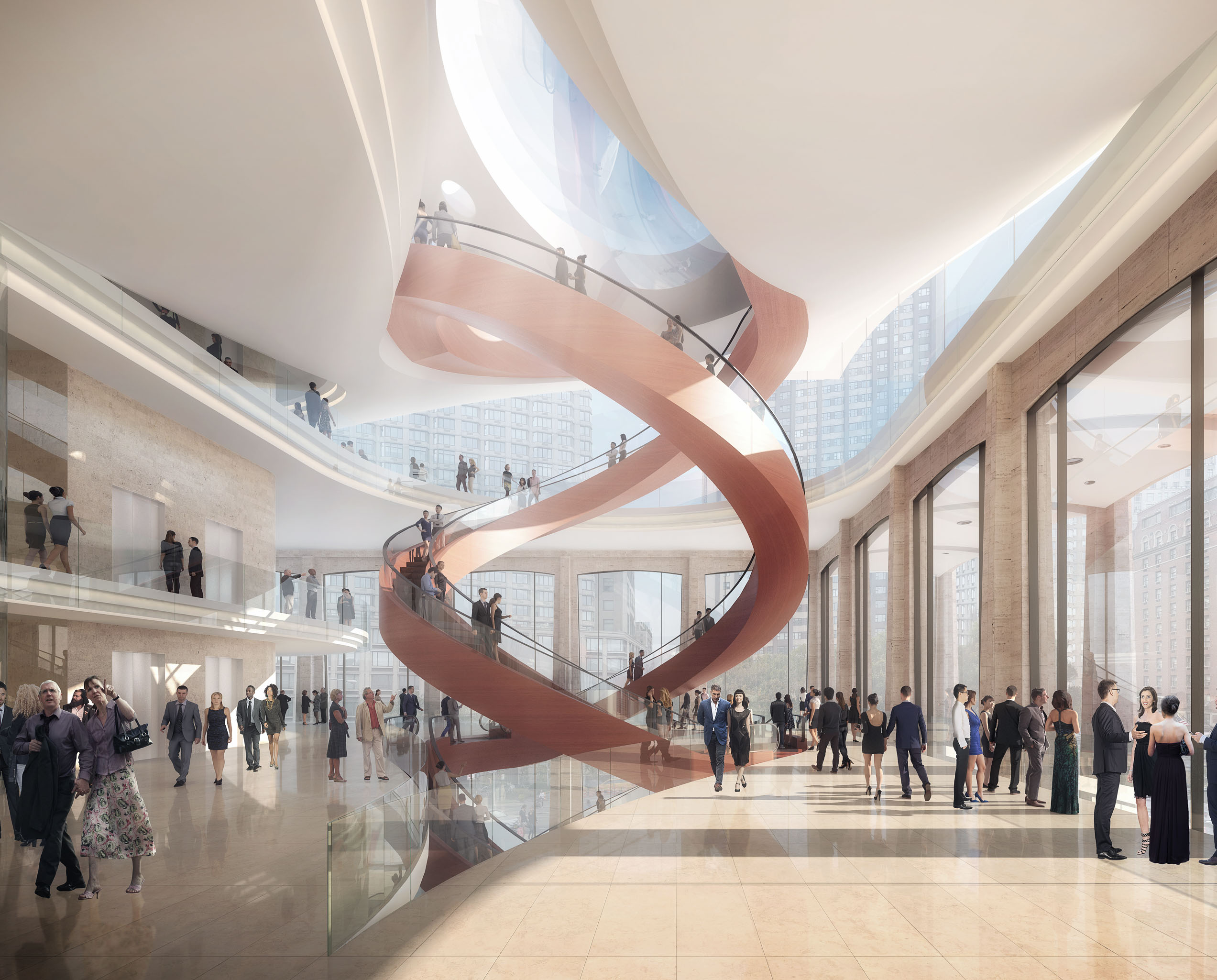 Interior stair at Lincoln Center in New York City by Revery Architecture