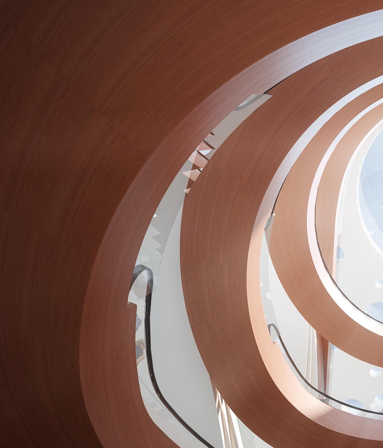 Interior stair at Lincoln Center in New York City