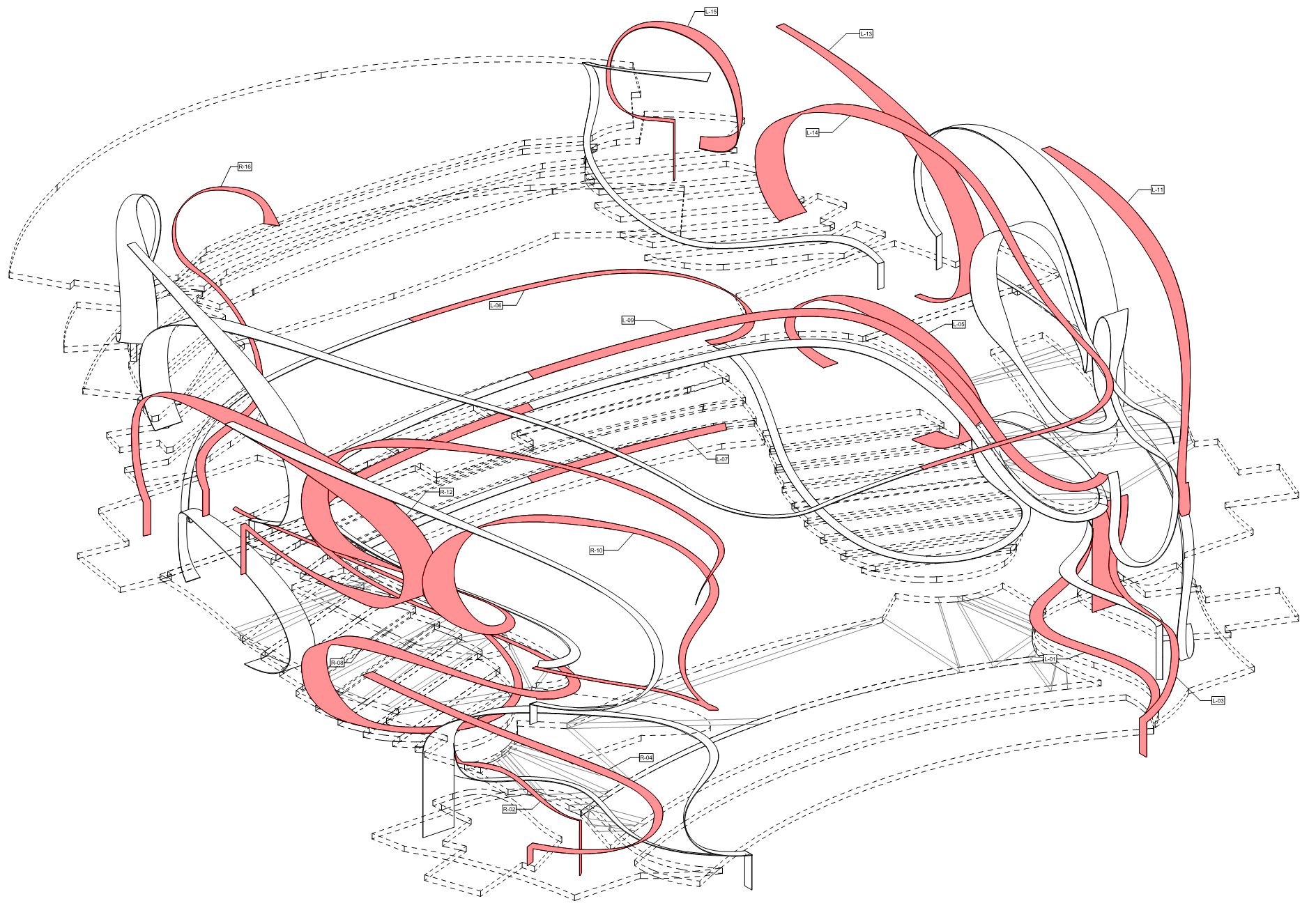 Axonometric of theater