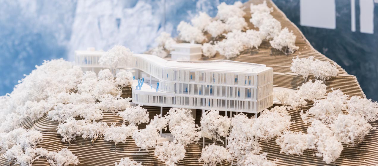 Scale model of University of Chicago Center at Revery Architecture Exhibition