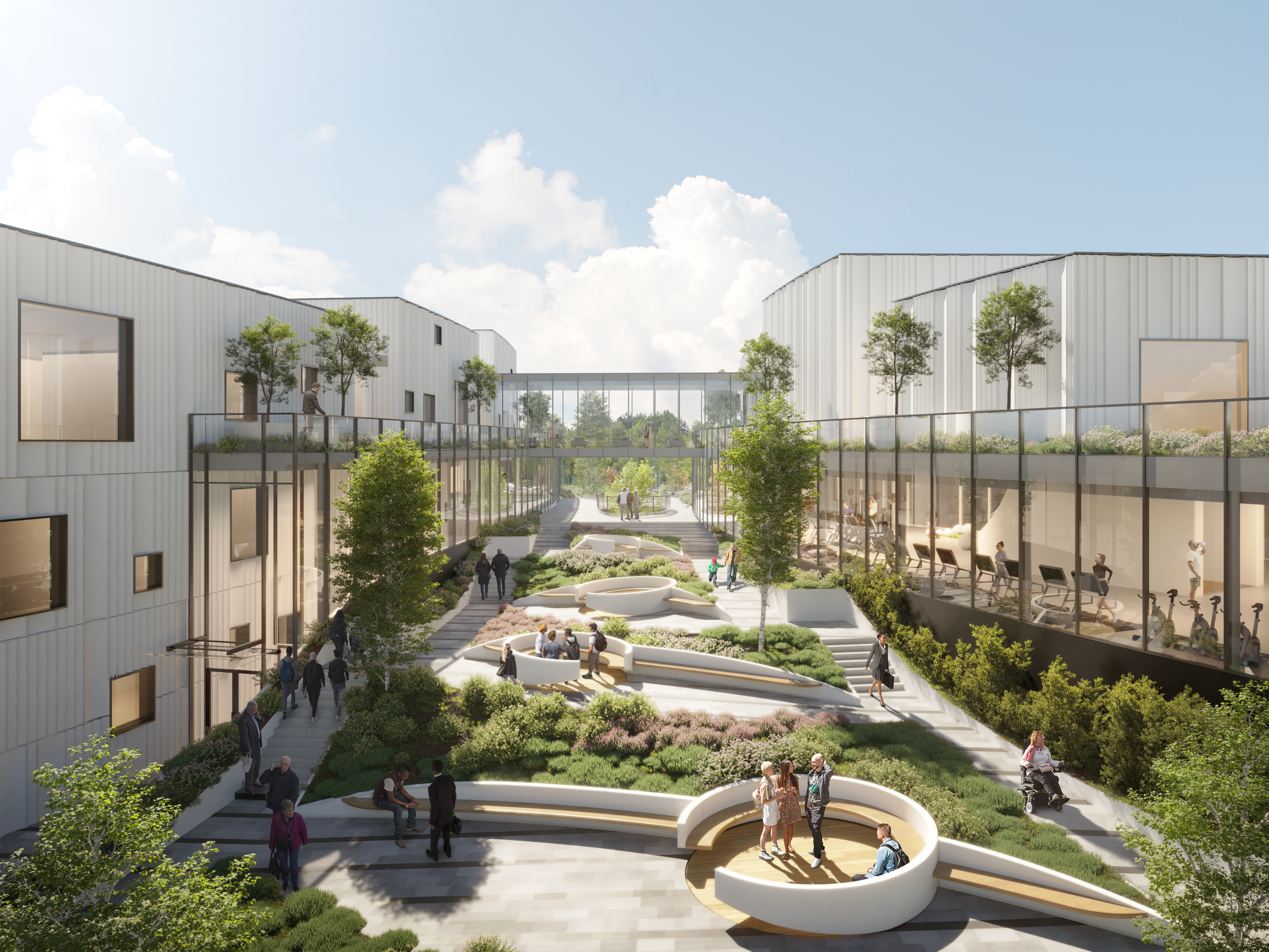 Confederation Park Community Centre by Revery Architecture - Aerial view, Burnaby, BC